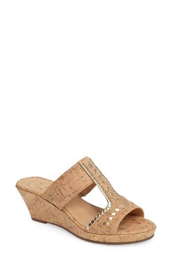 Women's Jack Rogers Nora Wedge Slide Sandal M - Beige