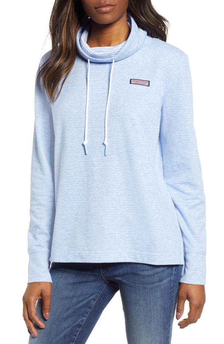 Women's Vineyard Vines Double Face Pullover - Blue