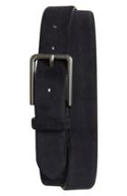 Men's Boss Sily Suede Belt - Dark Blue