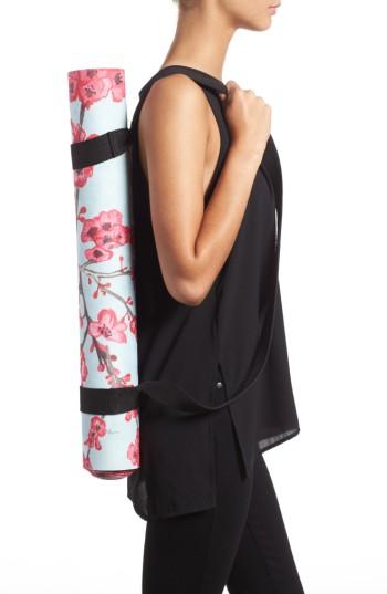 Sugarmat Pink Blossoms Yoga Mat, Size - Blue