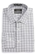 Men's Nordstrom Men's Shop Smartcare(tm) Classic Fit Check Dress Shirt 32 - Grey