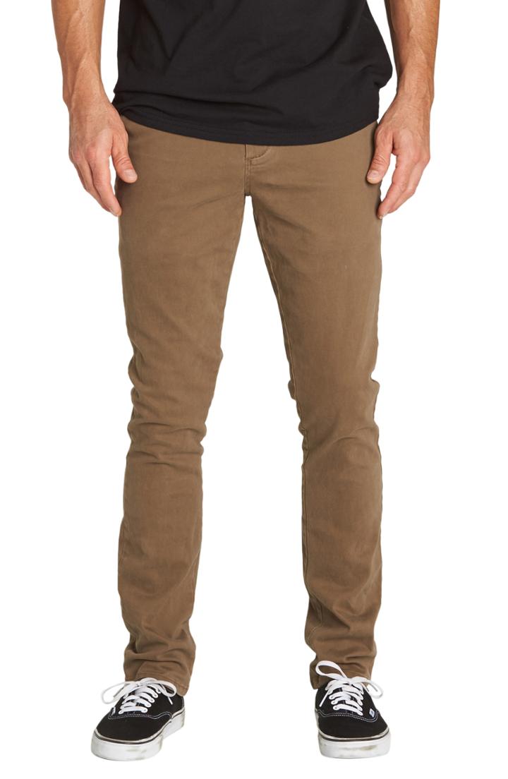Men's Billabong New Order Slim Straight Chinos - Brown
