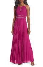 Women's Eliza J Jeweled Strap Pleated Gown - Pink