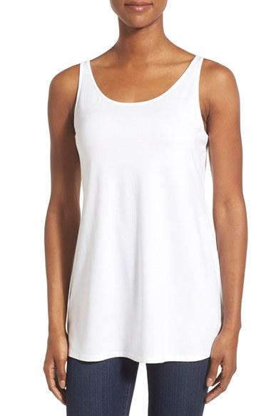 Women's Eileen Fisher Jersey Scoop Neck Long Tank