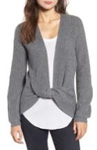 Women's Treasure & Bond Twist Front Sweater, Size - Grey