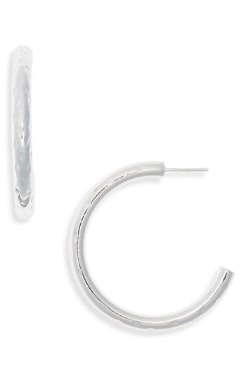 Women's Argento Vivo Hammered Tube Hoop Earrings