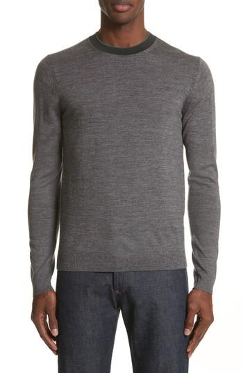 Men's Ps Paul Smith Crewneck Merino Wool Blend Sweater - Grey