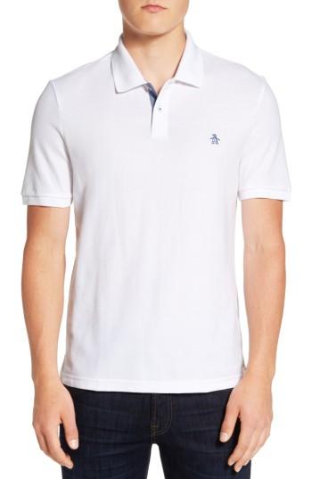 Men's Original Penguin Heritage Slim Fit Polo - Grey