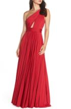 Women's Jill Jill Stuart One-shoulder Pleat Gown - Red