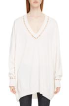 Women's Hinge Lace Puff Sleeve Top, Size - Burgundy
