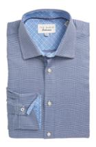 Men's Ted Baker London Chimy Trim Fit Geometric Dress Shirt .5 - 34/35 - Blue