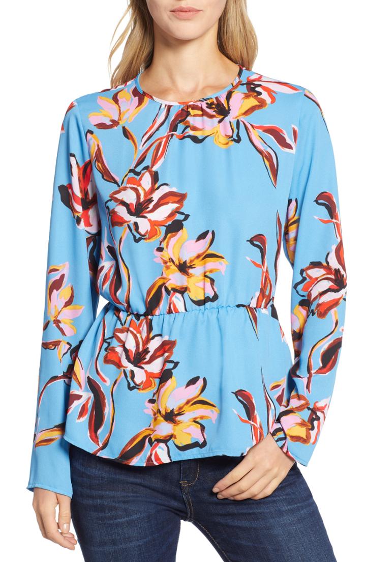 Women's Halogen Cinched Waist Blouse