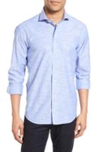 Men's Ledbury The Mcdaniel Classic Fit Chambray Sport Shirt, Size - Blue