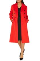 Women's Dorothy Perkins Single Breasted Coat Us / 10 Uk - Red