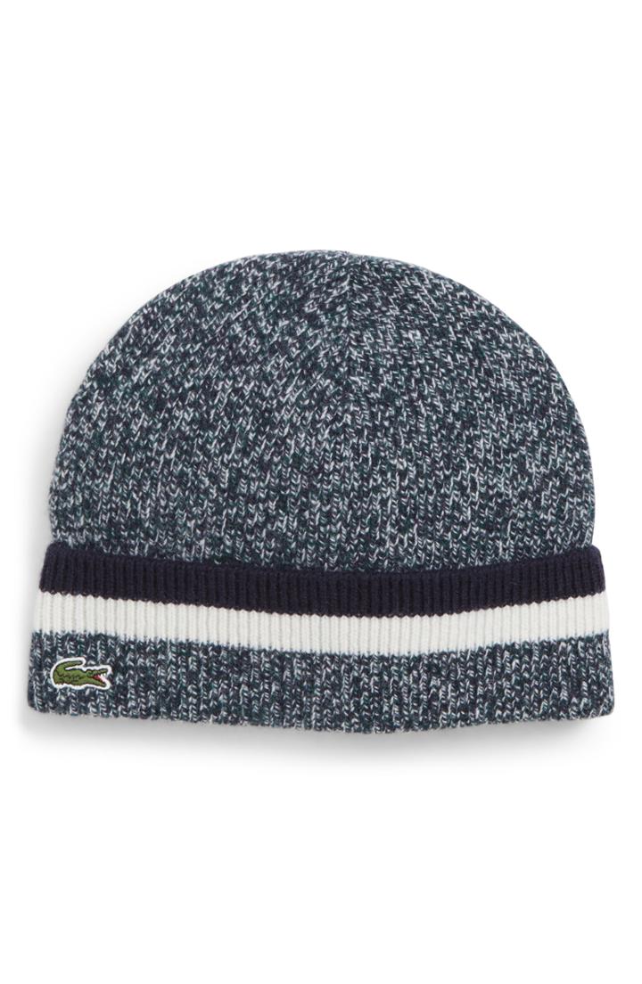 Men's Lacoste Striped Wool Beanie -