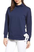 Women's Gibson Side Tie High Neck Sweatshirt - Blue