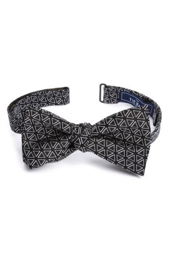 Men's The Tie Bar Triad Silk Bow Tie, Size - Black