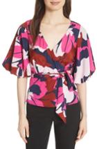 Women's Tracy Reese Stretch Silk Wrap Blouse - Pink