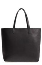 Madewell Zip Top Transport Leather Tote - Black