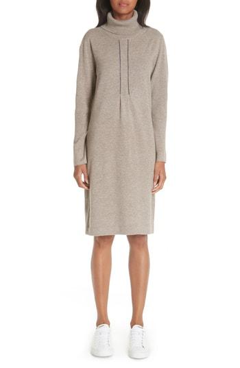 Women's Fabiana Filippi Knit Turtleneck Dress Us / 50 It - Beige