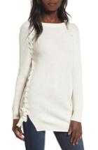Women's Lost + Wander Reina Lace-up Side Sweater - Ivory
