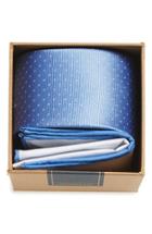 Men's The Tie Bar Dot Silk Tie & Cotton Pocket Square Style Box