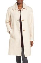 Women's Gallery Basket Weave Three Quarter Coat - Beige