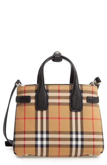 Burberry Baby Banner Vintage Check Tote - Black