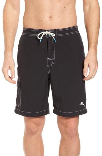 Men's Tommy Bahama Baja Beach Board Shorts - Black