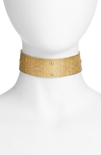 Women's Luv Aj Starburst Mesh Choker Necklace