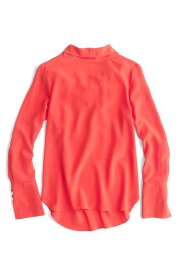Women's J.crew Howl Reversible Silk Top - Red