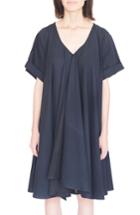 Women's Simple By Trista Bicolor Poplin Flare Midi Dress