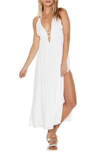 Women's L Space Beachside Beauty Cover-up Dress - White