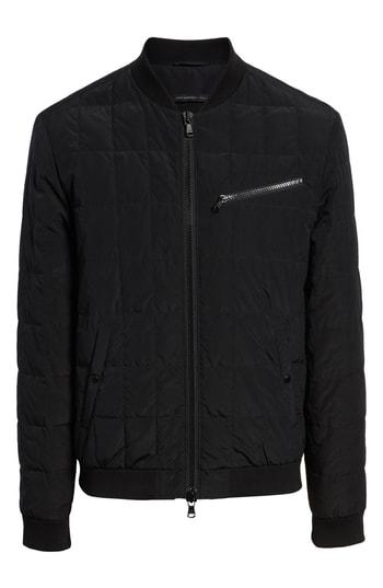 Men's John Varvatos Star Usa Quilted Bomber Jacket, Size - Black