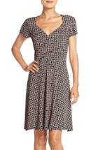 Women's Leota Print Jersey Fit & Flare Dress - Black