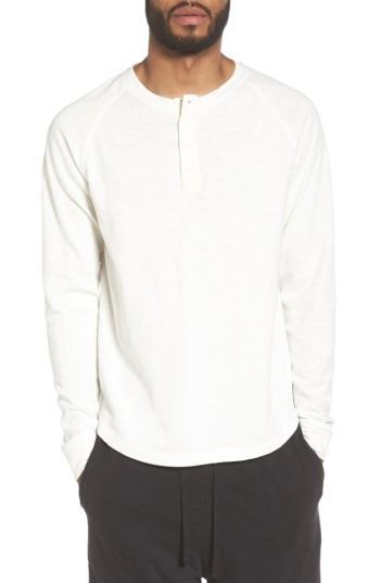 Men's Vince Slub Long Sleeve Henley, Size - White