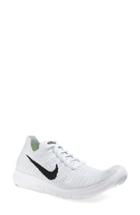 Women's Nike 'free Flyknit' Running Shoe .5 M - White
