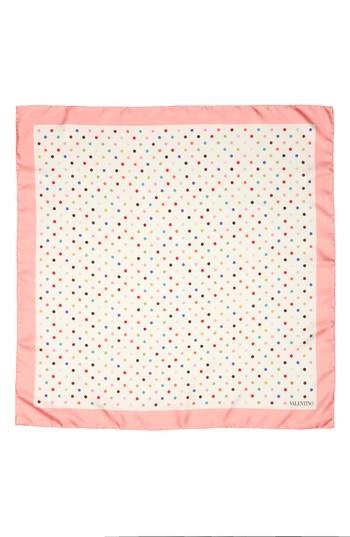 Women's Valentino Rainbow Dots Silk Scarf