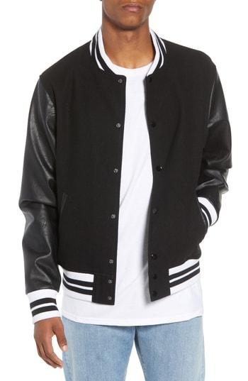 Men's The Rail Varsity Jacket, Size - Black