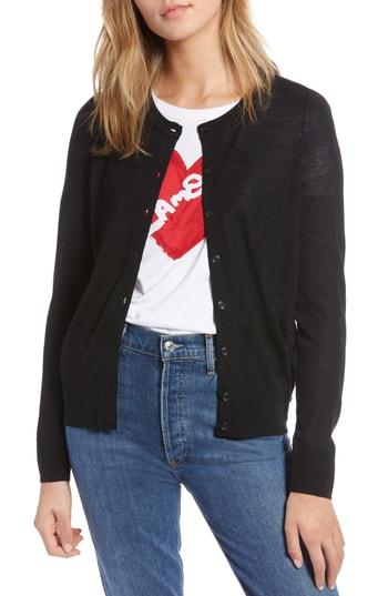 Women's 1901 Wool Blend Cardigan - Black