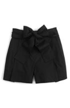 Women's J.crew Cotton Poplin Tie Waist Shorts - Black