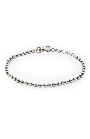 Men's Title Of Work Sterling Silver Ball Chain Bracelet