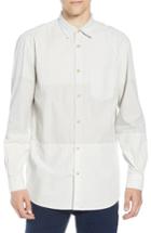 Men's French Connection Core Peach Regular Fit Patchwork Sport Shirt - Blue