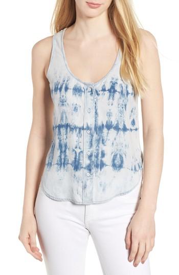 Women's Dl1961 N 6th Berry Tie Dye Chambray Tank - Blue