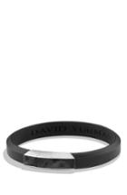 Men's David Yurman 'forged Carbon' Rubber Id Bracelet In Black