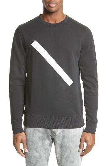 Men's Saturdays Nyc Slash Crewneck Sweatshirt - Black