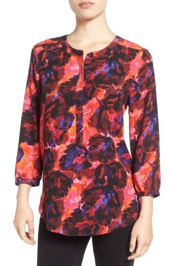 Women's Nydj Henley Blouse - Purple