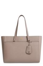 Tory Burch Robinson Leather Tote - Grey