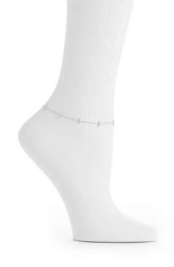 Women's Argento Vivo Bar Station Anklet