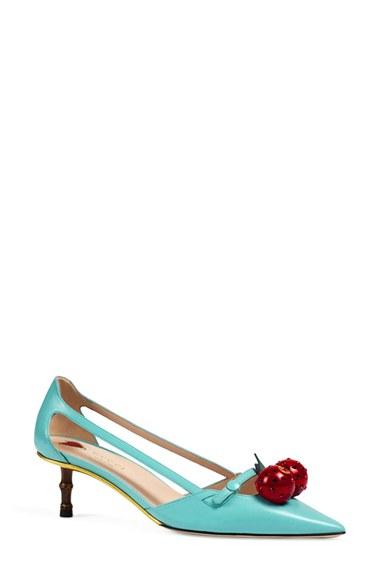Women's Gucci Unia Cherry Pump Us / 36eu - Blue